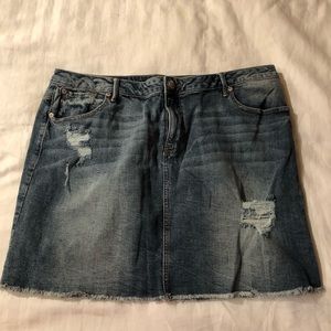 Maurice’s destructed denim mini skirt NWOT